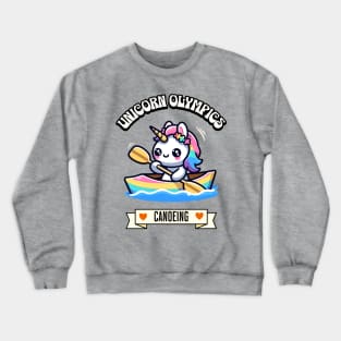 Canoeing Unicorn Olympics 🛶🦄 - Paddle to Victory! Crewneck Sweatshirt